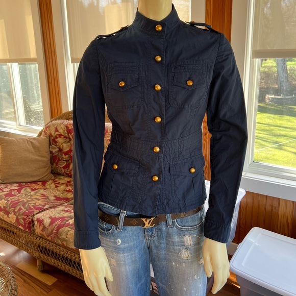 Jones New York Signature Petite Military Style Jacket - Picture 1 of 9